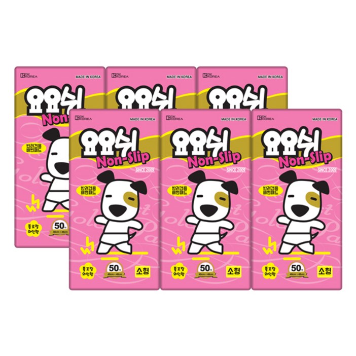 요요쉬 배변패드 논슬립 50매 X 6P, 50개입, 6개