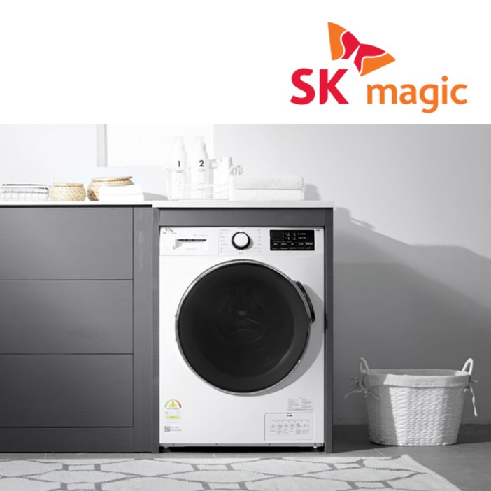 배송만자가설치 SK매직 원룸 오피스텔 매립형 빌트인 인버터 드럼 세탁기 9KG WMT900