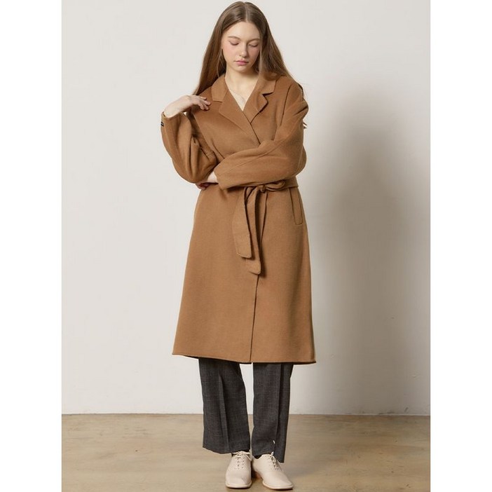 오조크 벨티드 히든버튼 핸드메이드 울코트 택가격 398000원