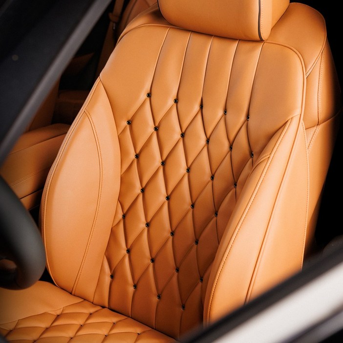 아임반 프리백커버 자동차 시트커버 차량용 시트 보호 통풍 열선 호환 등받이 쿠션 겸용, 1개, 새들브라운