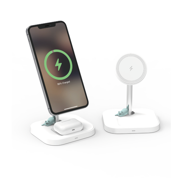 라온 2in1 맥세이프 무선충전기 아이폰 에어팟 무선충전, 1개