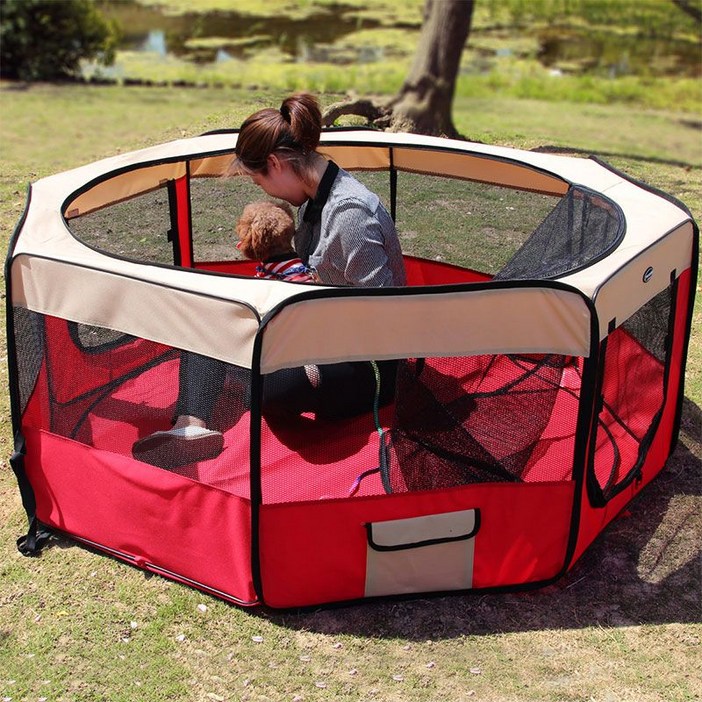 강아지캠핑울타리 대형견울타리 반려견울타리 야외 펜스