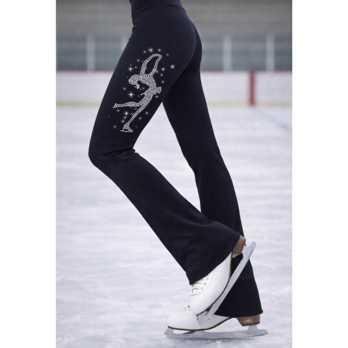 여성 피겨 스케이팅 연습용 레이벡 스핀 팬츠