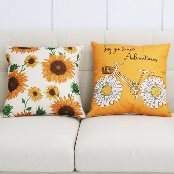 해바라기 쿠션 쿠션솜포함