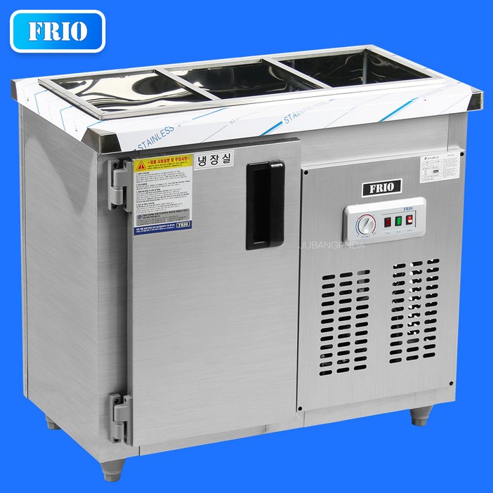 FRIO 프리오 업소용냉장고 반찬 작업대 테이블 김밥 토핑 셀프냉장고 올냉장 메탈재질 아나로그 컨트롤러, 5-3 토핑냉장고 8구 1500