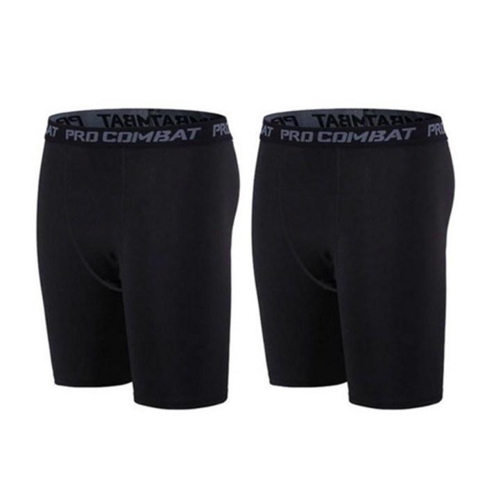 SUB22 남성 5부 스포츠 레깅스 태클팬츠 타이즈 2장 세트