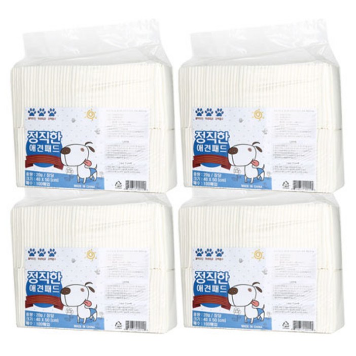 정직한패드 50 x 40cm 이코노믹 20g 소형 100매 x 4팩