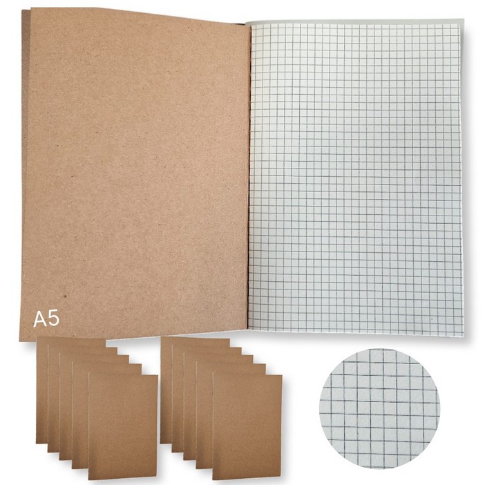 ISINNA 미니노트 필사 일기장 밤편지 공책 모눈종이 영어단어, 10개, B 체크바둑판