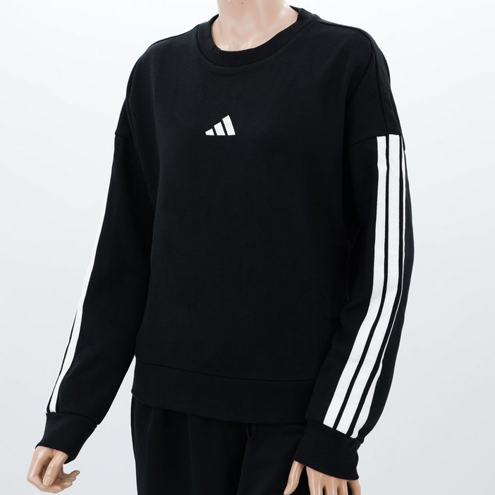 아디다스 여성 맨투맨 기모 긴팔티 플리스 스웨트 셔츠 기본 크루넥 탑 삼선 트레이닝복 상의