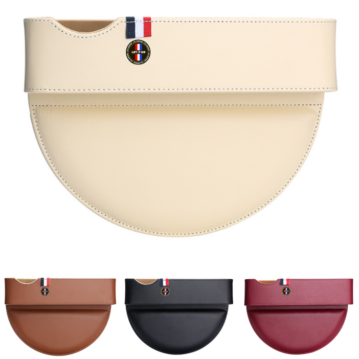 LIG 고급형 가죽 차량용 틈새 수납함 사이드 포켓 보급형 사이드 포켓, 3.베이지고급형