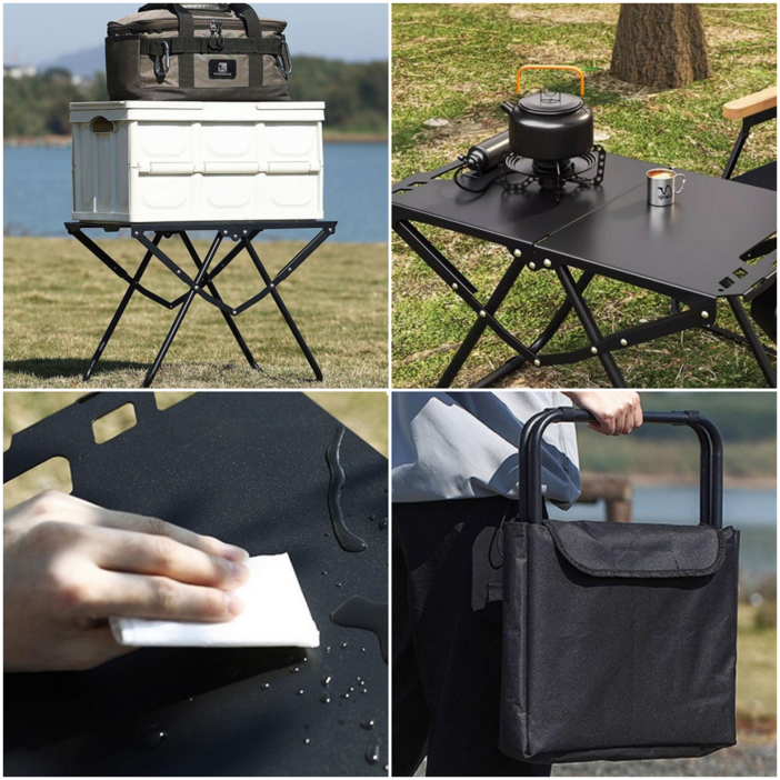아웃도어 접이식 캠핑 테이블 차박 야외 휴대용 폴딩 경량 야구장 미니테이블
