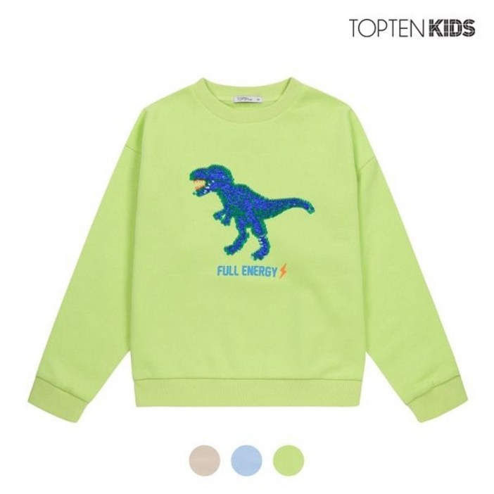 백화점 출고 [탑텐키즈] 남아 라이트플리스 더블시퀸 맨투맨_MKB1TR1901