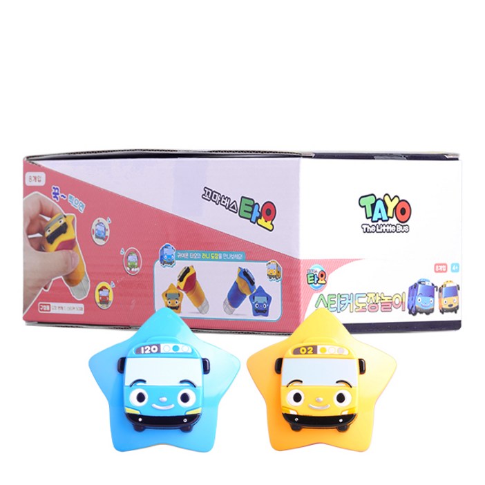 꼬마버스 타요 스티커 도장놀이 8개세트 (타요6,라니2), 1박스