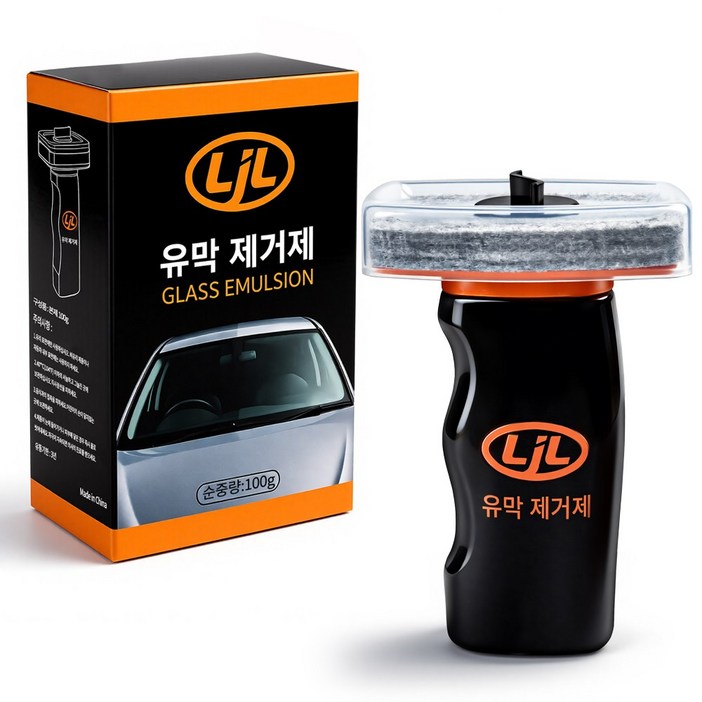 LJL유막 제거제 자동차 유막 유리 물때 제거 이지 그립형 강력한 유막제거제