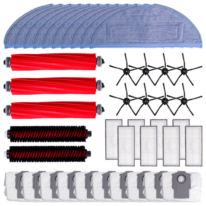 호환 로보락 S7 MaxV Ultra 소모품 부품 교체 먼지봉투 필터 브러쉬 1년 구성품, 1세트, 1년패키지