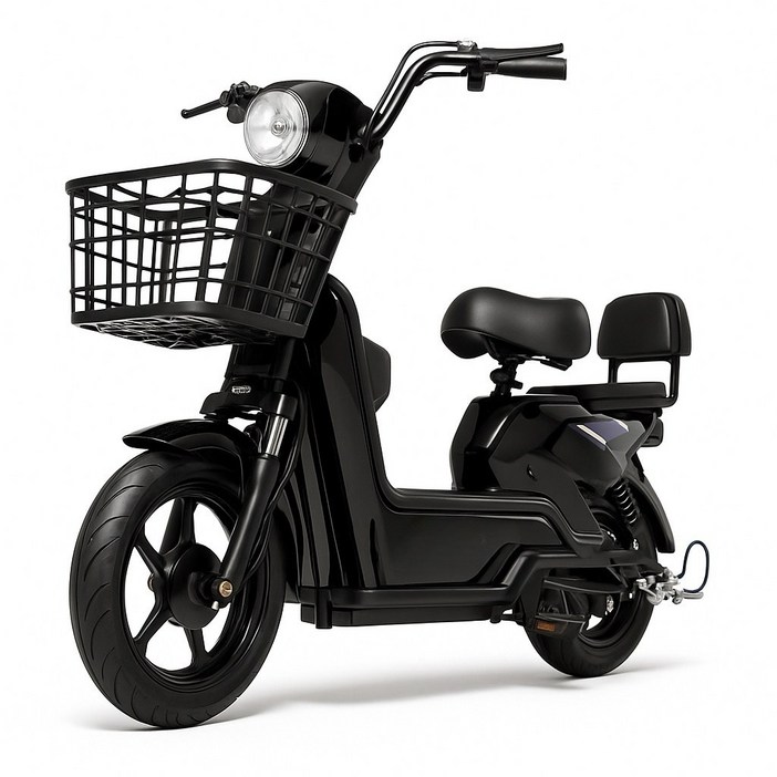 안정모션 흔들림 없는 안전한 전기 바이크 전동 스쿠터 출퇴근 미니 배달 고성능, 검정, 스틸