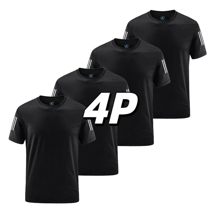 남자 기능성 반팔티셔츠 스판 쿨티 4P 티셔츠 남녀공용 여름용 tanlz119