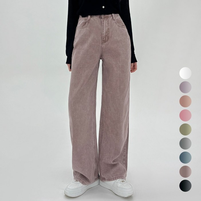 코모도 여성 와이드 면바지 9컬러  2단기장 