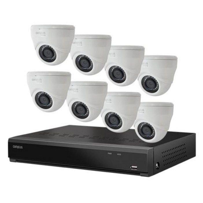 캠플러스 500만화소 직접 자가설치 CCTV세트 8채널8카메라 CP-5MPD0808-3T(DVR+카메라+케이블 일체 포함), CP-5MPD0808-3T, 1개