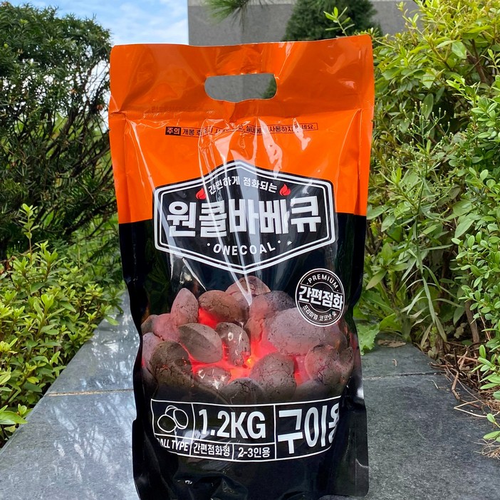 착화제가 필요없는 원콜 바베큐숯 1.2kg