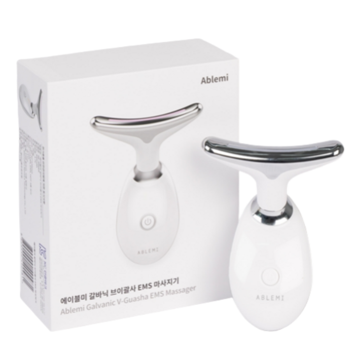 에이블미 갈바닉 브이괄사 EMS 마사지기, 화이트, BE-AM005