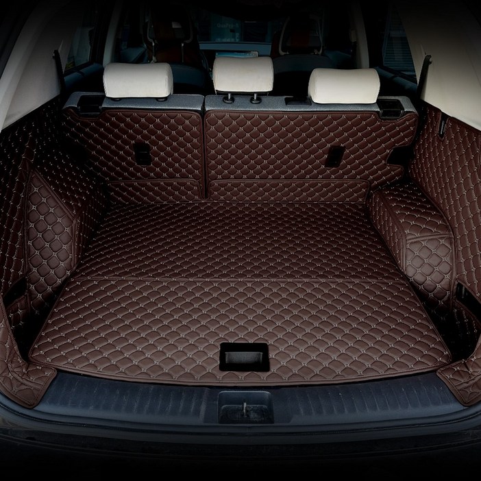 알브이모터스 3D 가죽 퀼팅 토레스EVX 전용 풀커버 등커버 사이드 트렁크 풀세트 트렁트 도어 포함, 브라운, LED무