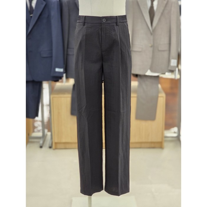 킨록바이킨록앤더슨 허리밴딩 크리즈 원턱 와이드핏 슬랙스 바지 팬츠 NFH327