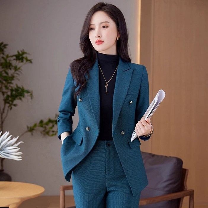 루스리더 여성 오피스룩 투버튼 정장 투피스 EZ35