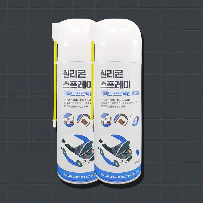 정우케미칼 실리콘스프레이 퍼펙트 프로텍션 420ML 고무보호제 플라스틱보호제 실리콘구리스 플라스틱복원제 실리콘 노즐 일체형 윤활제 J-299