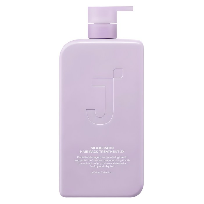 제이숲 실크 케라틴 헤어팩 트리트먼트 2X, 1L, 1개