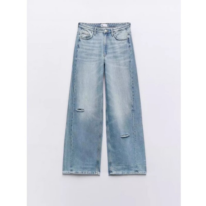 ZARA 여자 신상 와이드핏 청바지 캐주얼 데님팬츠 3Y1007