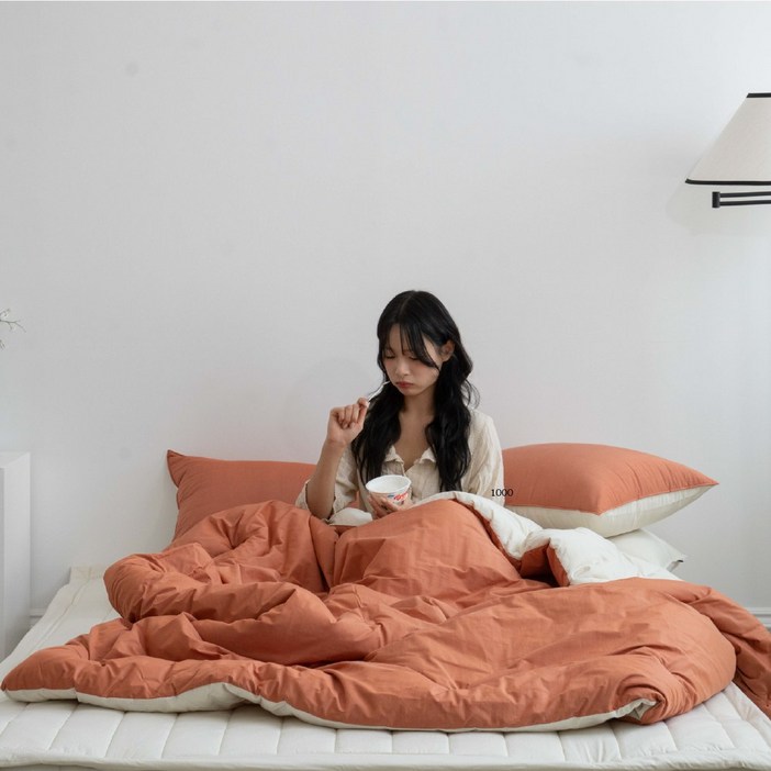 도르리 파스텔 순면 옥수수솜 80수 마이크로코튼 차렵이불