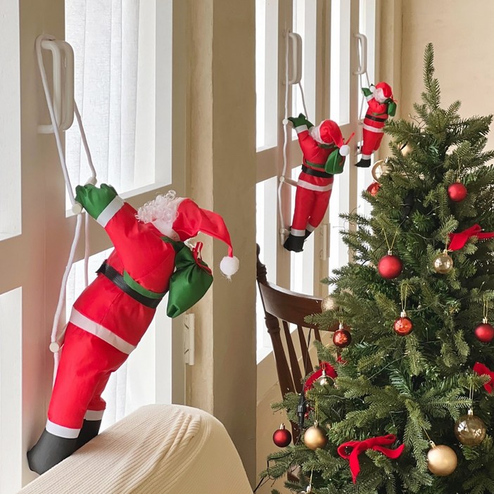 루시아이 대롱대롱 사다리 타는 산타 크리스마스 장식