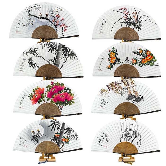 주파앤카코리아 남정 오죽선 한지 친필 접 부채, 1개, N20친필남정수공조각대31.5형달죽매듭