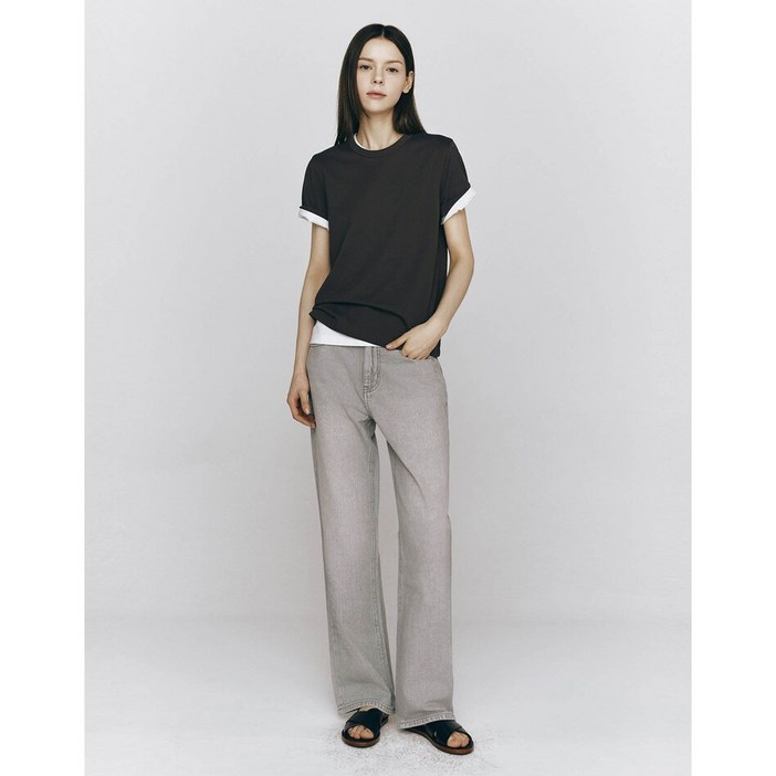 지오다노 2025 NEW 한소희 여자 스트레이트핏 쿨 청바지 415548 4칼라