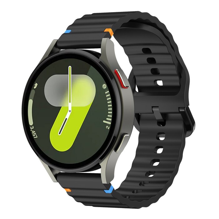 갤럭시워치 호환 컬러풀한 스티치 실리콘 스포츠 스트랩 20mm 22mm