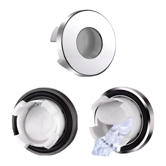 클라라홈 세면대 오버플로우 트랩 1+1 냄새 차단 구멍 캡 마개, 실버, 1세트