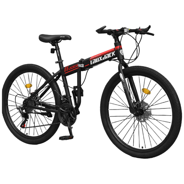 트래블라 MTB 산악 자전거 접이식 엠티비 출퇴근 서스펜션 사이클 입문용, A. 레드블랙, 1개