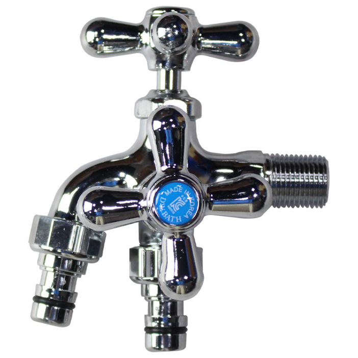 대원바스 십자 커플링 두갈래 수도꼭지분리형 냉수용  온수용 옵션선택