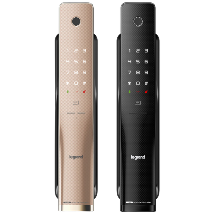 르그랑 L50 지문인식 푸시풀 도어록 지문카드키4개번호키 블루투스 와이파이옵션 안으로 열리는 문 설치가능 0초바로잠금 푸시바잠금 푸쉬풀 현관문 디지털도어락, 고객직접설치, 르그랑 L50 로즈골드