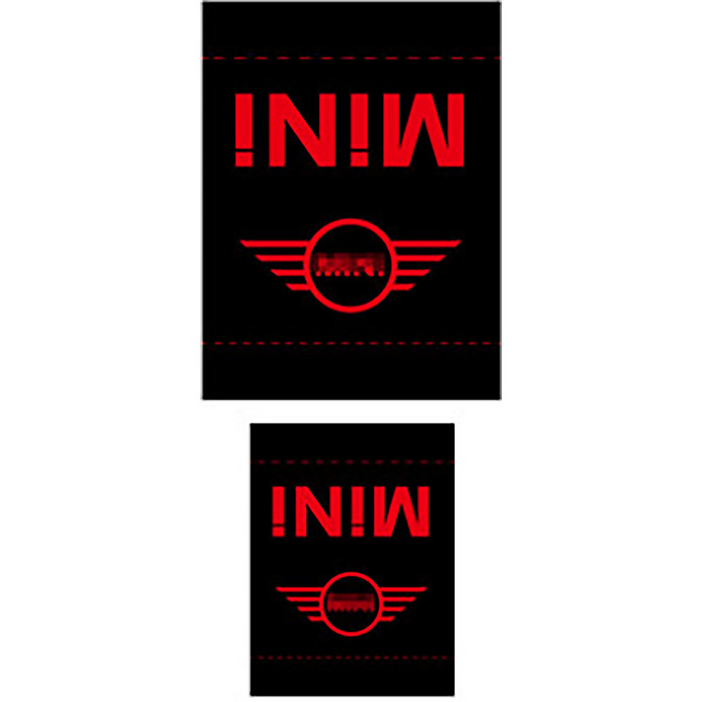  도우팩토리  미니쿠퍼 라벨, 4가지 스타일, 전차종 사용 가능, 1개