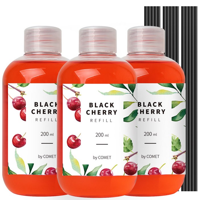 코멧 디퓨저 리필액 200ml 3P  디퓨저 스틱 15P