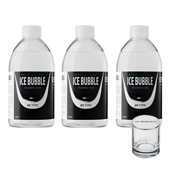 아이스버블 브라운 호환 BR타입 면도기세정액 500ml x 3p 세척용 유리컵, 단일상품, 단일색상 아이스버블 브라운 호환 BR타입 면도기세정액 500ml x 3p 세척용 유리컵, 단일상품, 단일색상