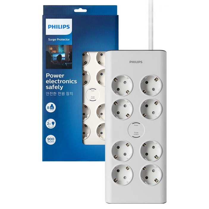 필립스 서지 프로텍트 멀티탭 8구 SPN7080