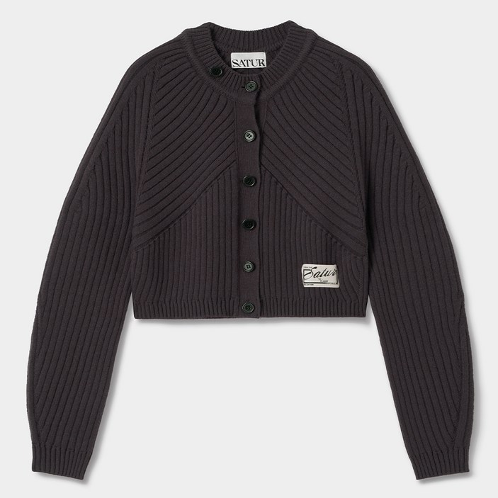 세터 여성용 소프 커브드 니트 가디건 SA233WKT01BR