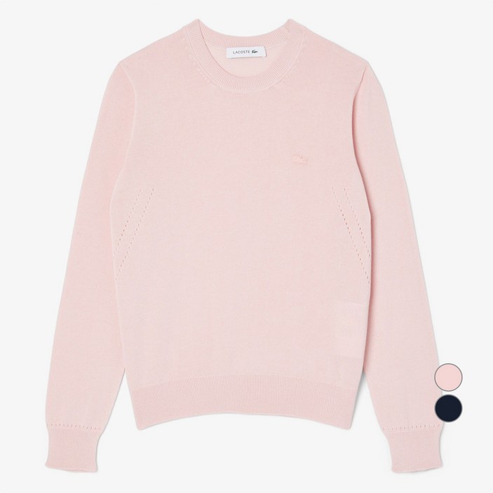 라코스테 여성용 코튼 크루넥 스웨터 AF414555N