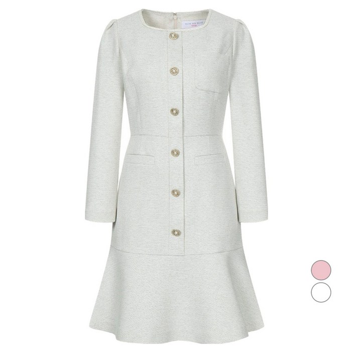 올리브데올리브 여성용 넥포인트 트위드 원피스