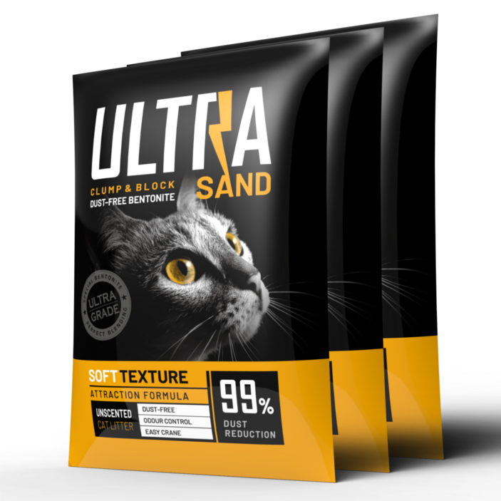 울트라샌드 소프트텍스쳐 언씬티드 고양이 모래, 6kg, 3개, 무향