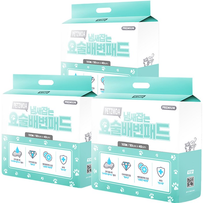 페츠모아 냄새잡는 요술배변패드 SWG 표준형 100매, 3팩