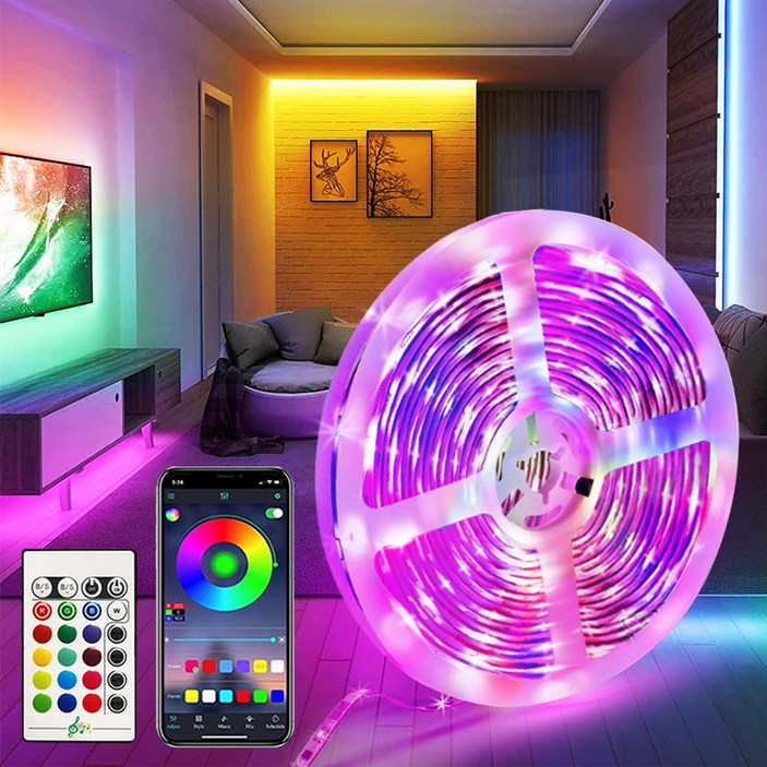 비상 LED RGB 간접 조명 30m, 혼합색상, 1개 비상 LED RGB 간접 조명 30m, 혼합색상, 1개